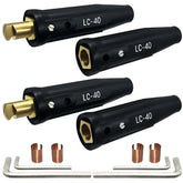 Pidnsrozo LC40 welding lead connector set shows secure cable connections for reliability.