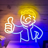 PILOYINDE Vault Boy neon sign wall mount glow enhances game room ambience.
