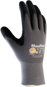 Pip MaxiFlex Endurance glove palm view with nitrile-dotted grip for secure handling.