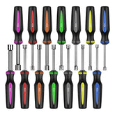 P.I.T. 14PC nut driver with color-coded handles for quick identification.
