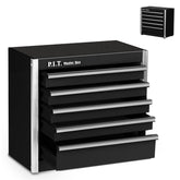 P.I.T. Mini Black Tool Box with five drawers for quick access to small tools