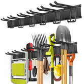 PIYILO garage tool organizer wall mount with 48-inch rails keeps tools neatly stored