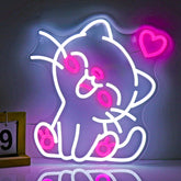 Pkshfja cat neon sign LED wall light brightens living spaces with modern flair
