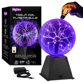 Playbees Purple Plasma Ball 7-inch globe glows with dynamic colors for party vibes