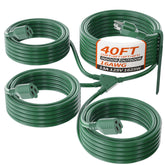 PlugSaf 1to3 splitter outdoors providing three outlets for decorations and lighting