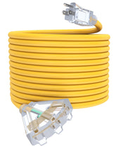 PLUGTUL 50ft outdoor extension cord for versatile exterior power needs.