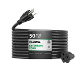 PLUGTUL 50 ft weatherproof jacket extension cord for outdoor use