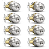Plustool brushed nickel door knob packaging highlights premium finish and durability