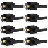 Plustool matte black door handle pack for durable interior use and modern look.