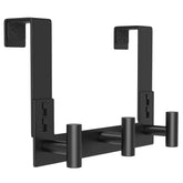 PMMASTO over-the-door hooks in black, close-up of sturdy metal construction.