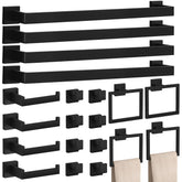 PNWNNH 20-piece matte black bathroom set for organized spaces