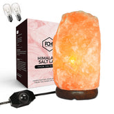 POHS Himalayan salt lamp tall 10-12 inches glows with warm, calming ambiance.