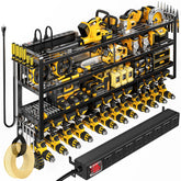 POKIPO 49.5-inch wall-mount tool organizer showing broad storage capacity for a clutter-free garage