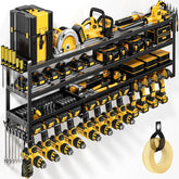 POKIPO 49inch wall-mount tool organizer front view with ample four-layer storage for easy access.