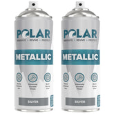 Polar Specialist Coatings Polar Metallic Silver Spray Paint bottle-application offers quick-dry, even coverage.
