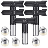 Pomelotree spray nozzle 211 with accurate control and reduced overspray for smooth walls