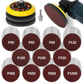 Pomsare 114PCS kit with angle grinder discs for versatile metal and wood finishing.