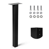 Pontuss 43-inch mailbox post withstands rain and wind for outdoor use.