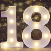 Pooqla 18th birthday light-up number 1 as a striking centerpiece for celebrations.