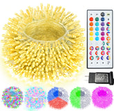 Pooqla color-changing lights with remote for versatile holiday decorating