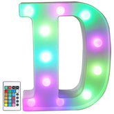 Pooqla color changing LED marquee light with remote for vibrant home decor