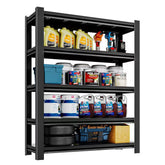 POOUPHV 72-inch garage shelving assembled for sturdy, expansive storage in a workshop.
