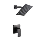 POP SANITARYWARE matte black 8-inch showerhead provides wide rainfall spray for spa-like showers.