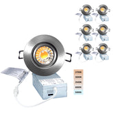 POPANU premium downlight front view in brushed nickel for modern spaces