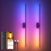 PopoIron 40-inch battery-powered wall sconce with cordless, mess-free installation
