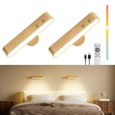 PopoIron rechargeable LED wall sconce with remote for versatile bedroom lighting