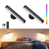 PopoIron rechargeable wall sconce remote rotation for flexible ambient lighting