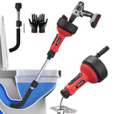 POPULO 16.5ft toilet snake auger in action unclogging a toilet