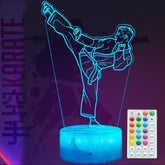 POSSHE Karate Night Light with a 3D illusion for kids' rooms.