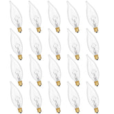Potanro E12 20-pack glass candle bulb for elegant chandeliers and sconces.