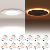 POWERASIA 12-pack 4-inch LED can light with night light provides cozy nighttime illumination