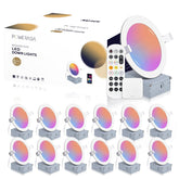 POWERASIA 12-pack 6-inch smart recessed light for uniform room illumination
