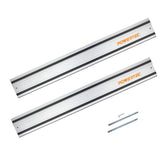 POWERTEC 71387 track saw guide-rail joining set enables precise alignment for straight cuts