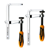 POWERTEC 71410 quick screw down clamps secure workpieces for precise cuts