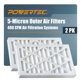 POWERTEC AF4000 outer air filter 2-pack improves workshop air quality