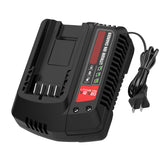 Powilling CMCB104 replacement charger front view for Craftsman V20 batteries.