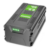 Powtree upgraded 6000mAh GBA80200 battery for Greenworks 80V with long-lasting power