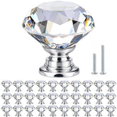 POZEAN crystal knob closeup showing sparkling facets for dresser drawers