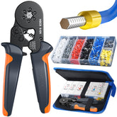 Preciva ferrule crimping tool kit front view for comfortable, precise wiring tasks.
