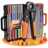 Preciva ferrule crimping tool kit with comprehensive components for quick terminations