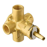 Pressure Balancing Valve installation shows adaptable connections for versatile plumbing setups.