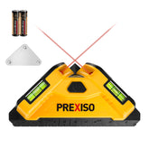 Prexiso Square Laser showing a 30ft beam projection for precise tiling layouts