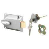 Prime-Line GD52119 diecast painted aluminum center mount deadbolt, durable exterior for garage doors.
