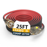 PRIMOWIRE 25ft extension cord with LED indicator for outdoor power checks