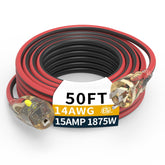 PRIMOWIRE 50ft outdoor extension cord reach for yard tasks.