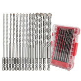 Pro Edge 14-pcs masonry drill bits with storage box for organized on-site drilling